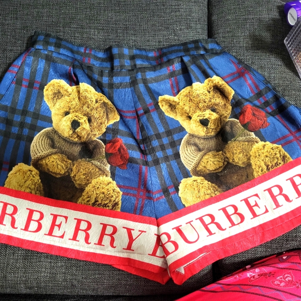 Burberry Blue and Red Plaid Short